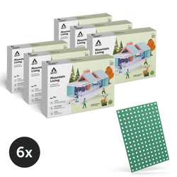 Bundle kit of 6 Arckit Mountain Living Model House Kits & Building Plates