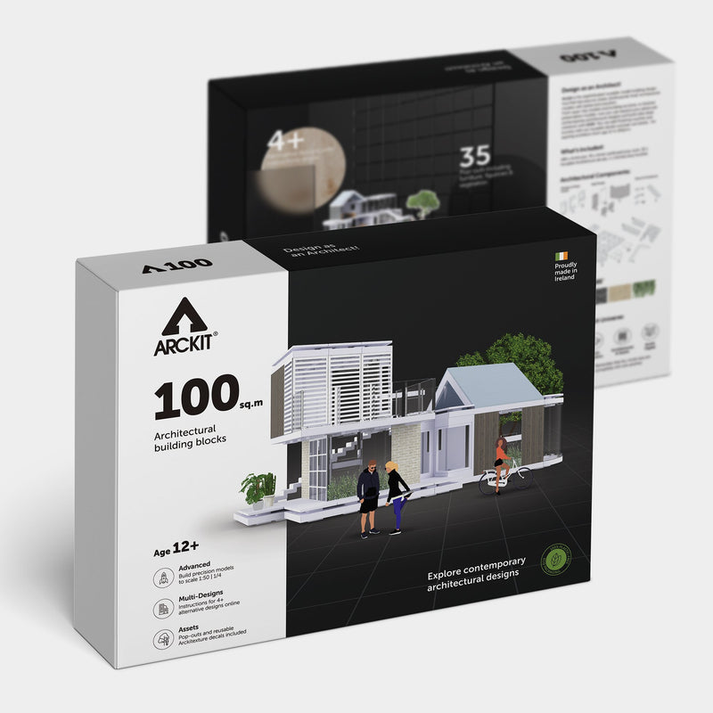 Bundle kit of 10 Arckit 100 sqm. Architectural Model Building Kits and Building Plates