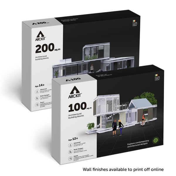 Bundle kit with an Arckit 100 sqm. and an Arckit 200 sqm Model House Kits