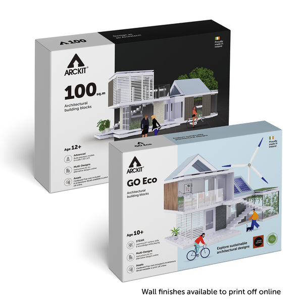 Bundle kit with an Arckit 100 sqm. and a GO Eco Model House Kits