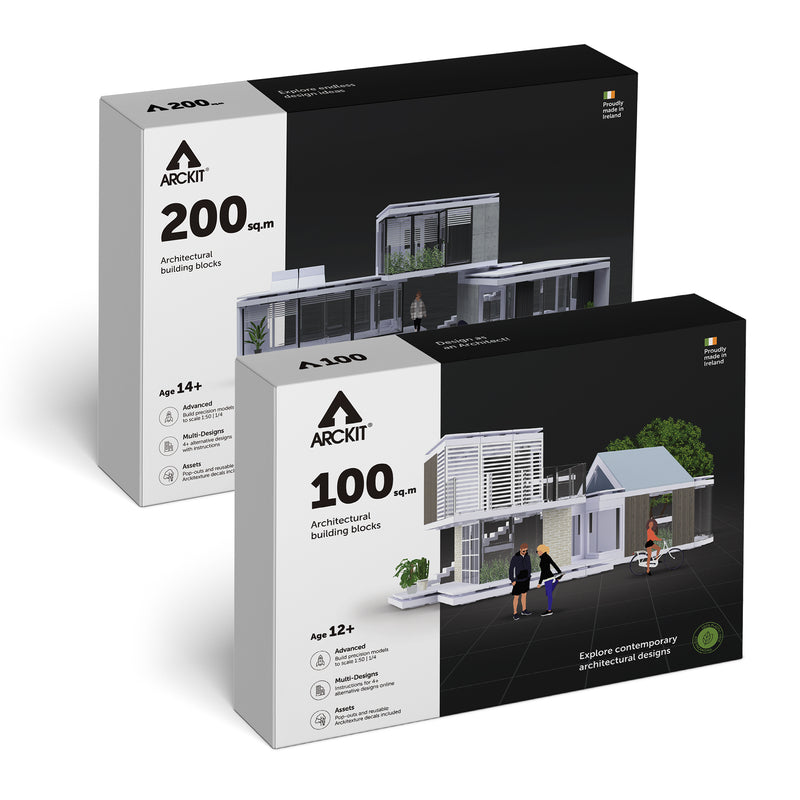 Bundle kit with an Arckit 100 sqm. and an Arckit 200 sqm Model House Kits