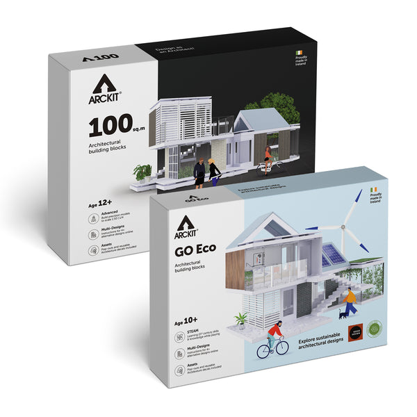 Bundle kit with an Arckit 100 sqm. and a GO Eco Model House Kits