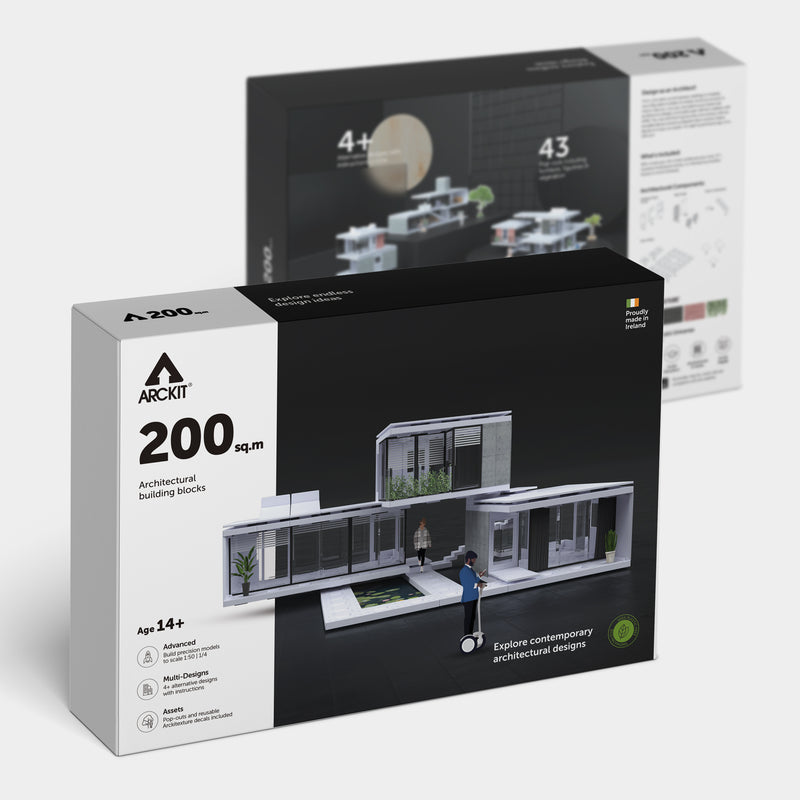 Bundle kit with an Arckit 100 sqm. and an Arckit 200 sqm Model House Kits