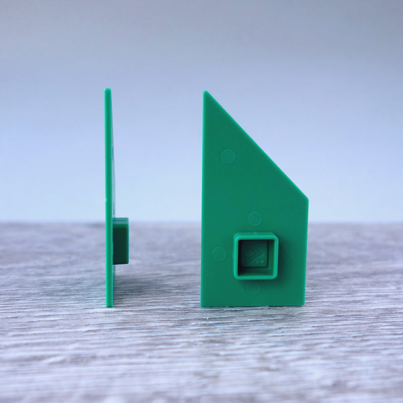 One-by-Two Green Right Angled Smooth Finish Floor Tile 5.06