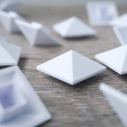 One-by-One White Pyramid Shaped Tile 6.05
